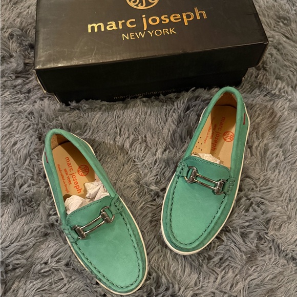 NWT Toddler 10.5 Marc Joseph Turquoise Lexington Shoes - Picture 2 of 7